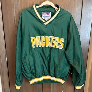 STARTER Green and Yellow Green Bay Packers Pullover Windbreaker